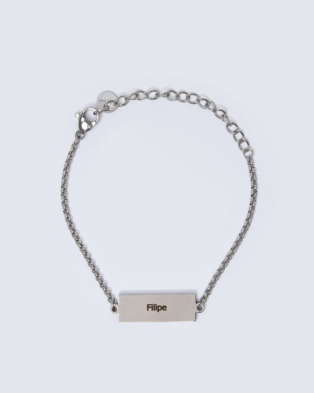 Pulseira com Pendente Retangular - Gravação Nome/Coordenadas