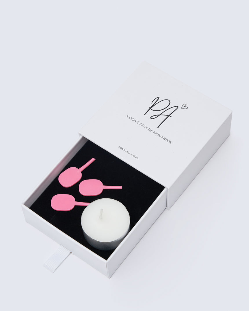 Kit de impressão digital com ceras e vela para recolha da impressão